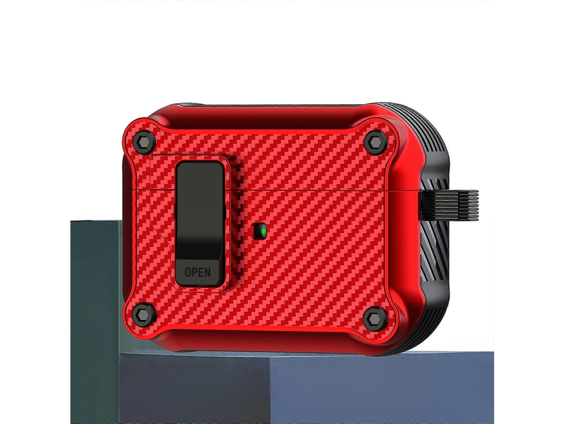 Estuche protector de fibra de carbono GIECY para auriculares con interruptor magnético automático