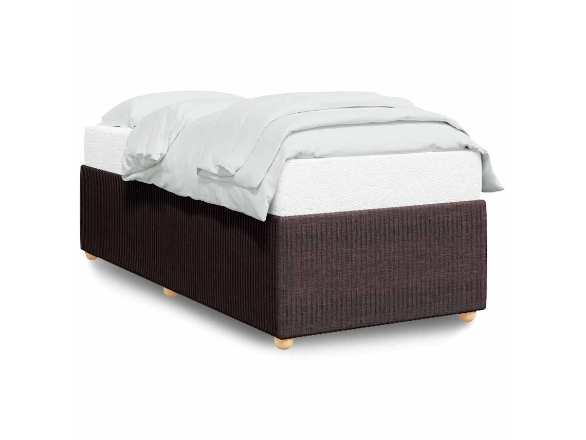 Estructura De Cama VIDAXL Marrón Tela (100x200 cm)