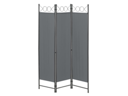 Biombo Separador de 3 Paneles Saragossa 171 x 120 cm Gris oscuro [EN.CASA]