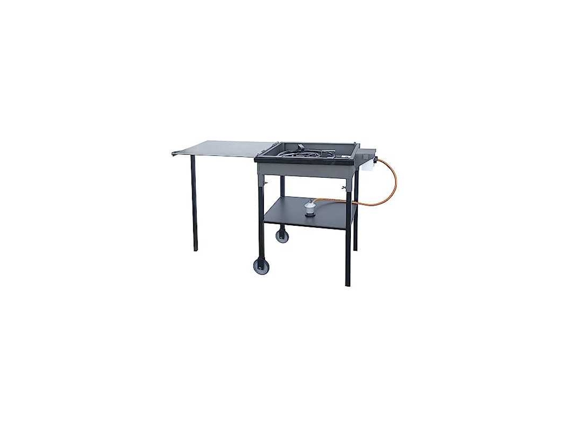 FLORES CORTES - 33702 - Paellero Plancha Para Gas 770 X 530 X 900 Con Ruedas