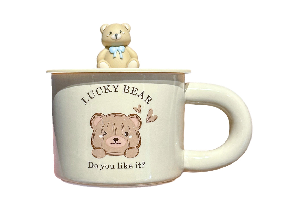 Taza de desayuno creativa de 330 ml con tapa, taza de agua para el hogar, ideal para la oficina de mujeres NEVEANCE