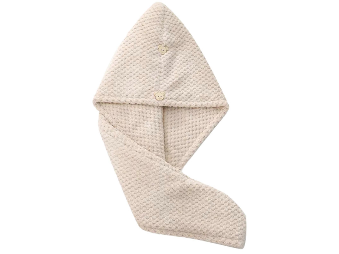 Toalla de microfibra para el cabello para mujer, súper absorbente y de secado rápido, con cierre de botón. Rosewell