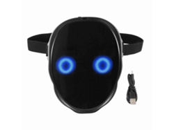 Máscara facial LED colorida, de alto brillo, con un misterioso diseño de calavera para fiestas, unisex.