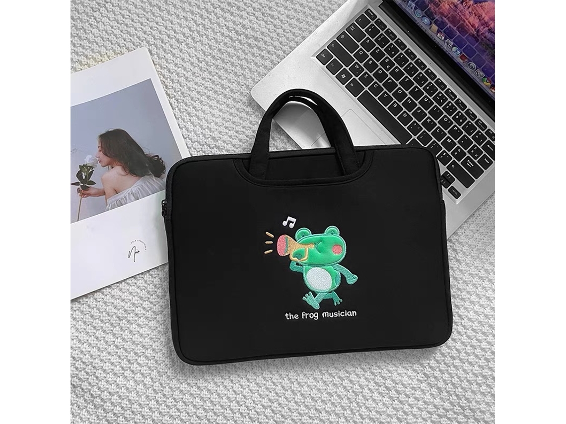 Bonita funda para portátil con forma de rana de 14 y 15 pulgadas Chennnls