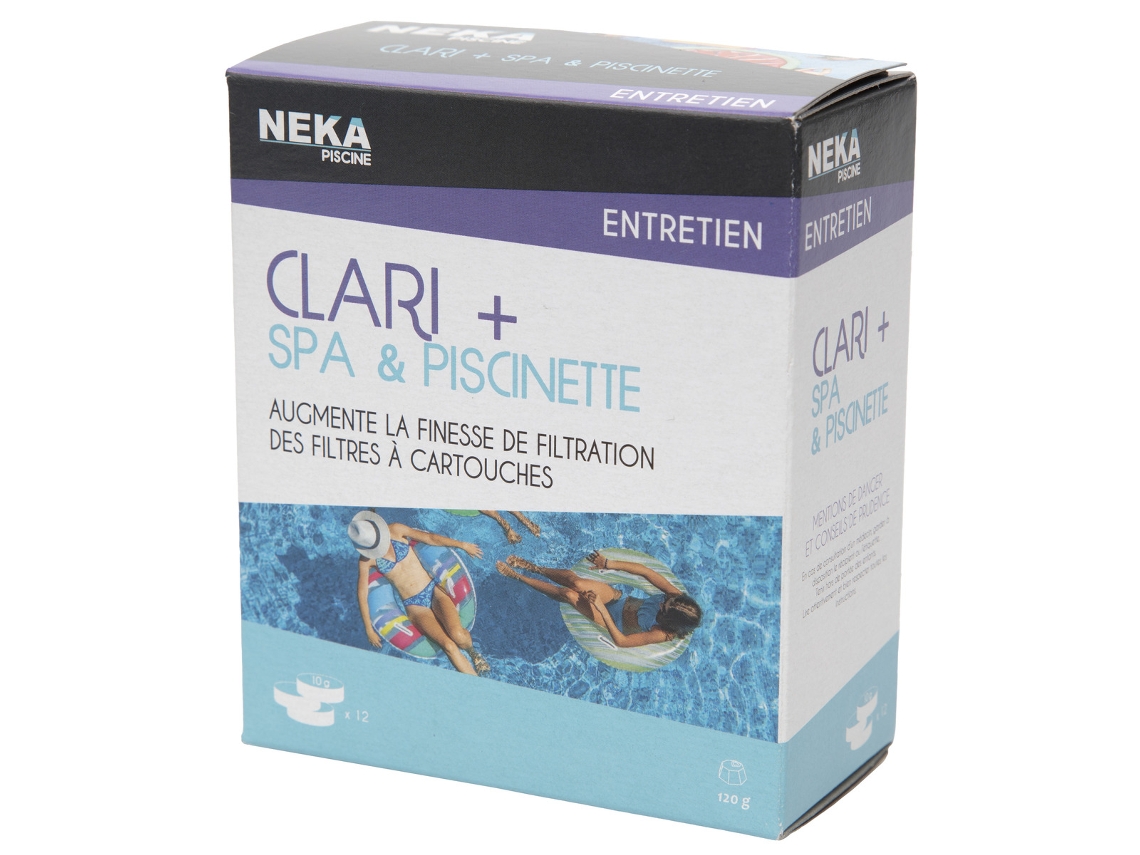 12 comprimidos de 10g de Clari - Para spas y piscinas de hasta 8 m2 - INTEX
