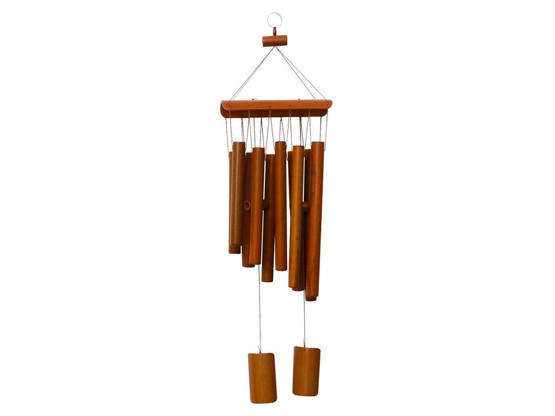 Elegantes campanillas de viento de bambú, decoración para interiores y exteriores, tubos de sonido melódico hechos a mano.