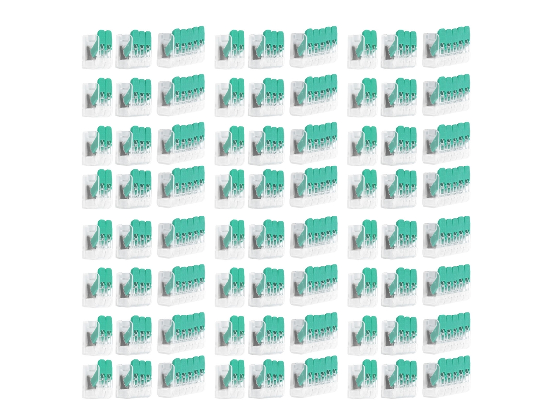 Kit 60 Piezas Conector De Cableado Terminal Rápido Sin Tornillo Pct662/663/665 Para Iluminación Construcción (verde)