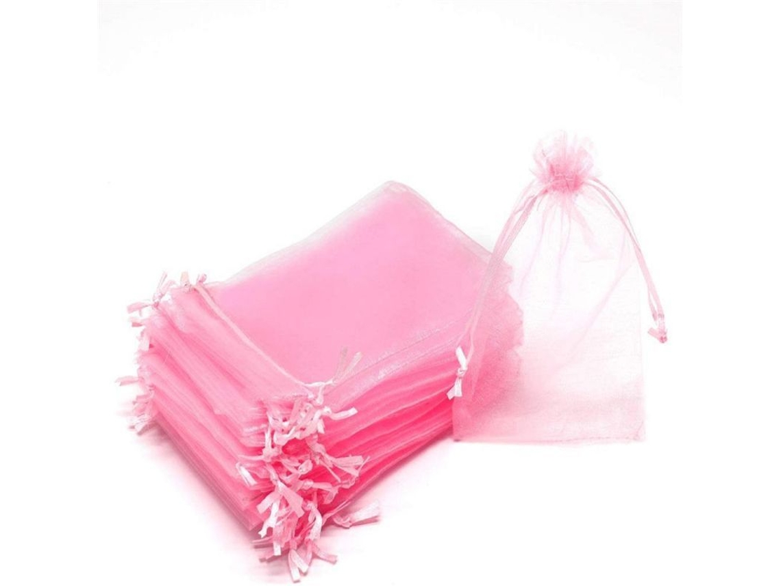 2026da-100 Bolsas Malla Protectora Para Frutas Y Verduras Anti-ave Y Plaga Jardín 7x9/10x15/15x20cm Rosa 10x15cm