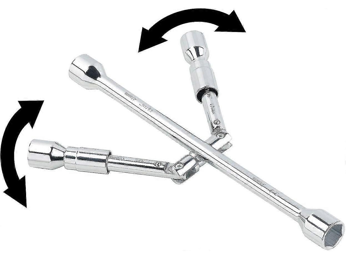 Llave De Rueda Plegable Cruzada Para Tuercas De 17/19/21/23 Mm, Cambio Rápido Y Almacenamiento Compacto
