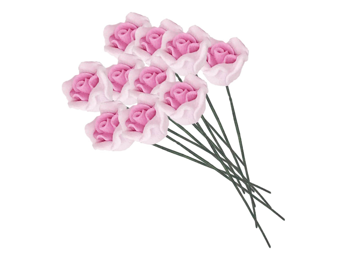 Ramo decorativo con 10 rosas artificiales slowmoose