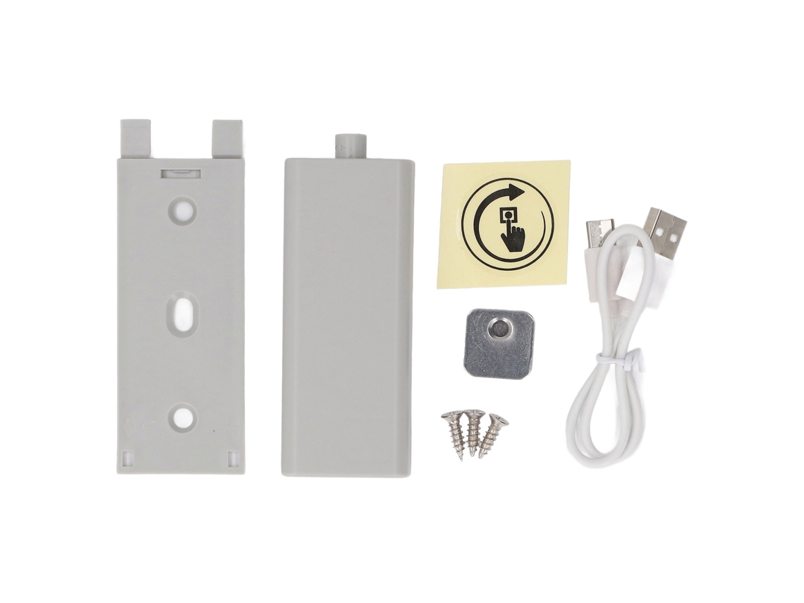Cierre magnético eléctrico automático para puertas de cajones de armarios, color gris claro.