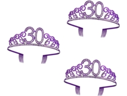 Corona De Diamantes De Imitación De 3 Piezas Para Cumpleaños, Delicado Accesorio Para El Cabello