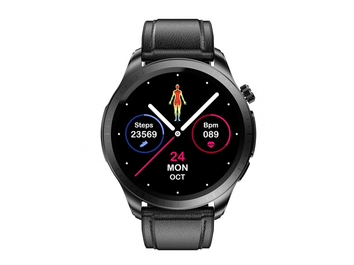 Smartwatch E420 Ecg Ppg Presión arterial Glucosa en sangre Fitness Health Monitor Impermeable Acero Negro