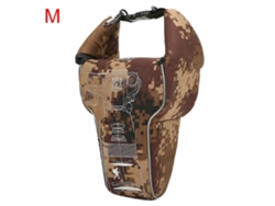 Bolsa impermeable de nailon anticolisión para exteriores, para teleobjetivo SLR sin espejo, camuflaje marrón M Facpoet
