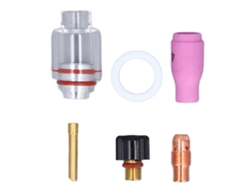 Kit De Acessórios De Soldagem Tig 6 Peças Bico Cerâmico 4 Eléctrodo 2.4mm Para Wp 9 20