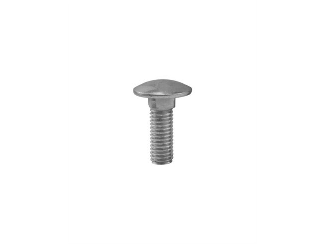 Tornillo cincado con tuerca DIN 603/934 M8 x 40 mm cabeza redonda, paquete de 100 unidades.