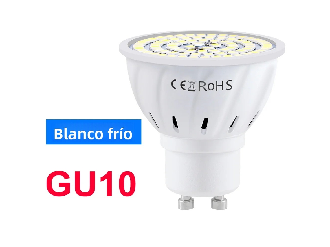 Lámpara de techo LED de 220 V con 60 LED blanco frío, de bajo consumo. Mdug (chip GU10)