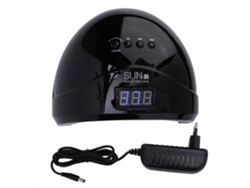 Lámpara de uñas LED UV de 48 W, secador de esmalte en gel con doble fuente de luz, herramienta de manicura negra