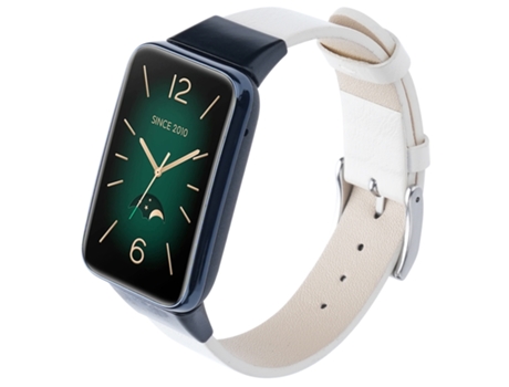 Correa de reloj inteligente para Xiaomi Mi Band 7 Pro Correa de repuesto con textura de cuero (Blanco)