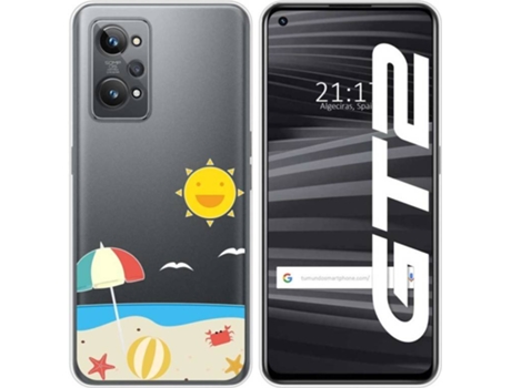 Carcasa para Realme GT 2 5G TUMUNDOSMARTPHONE Dibujos Transparente Playa Multicolor