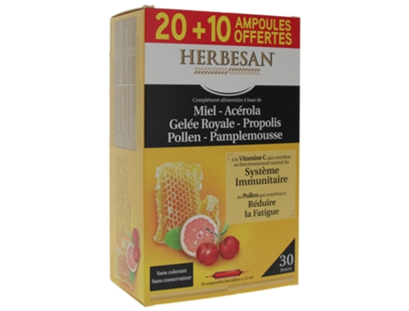 Jalea Miel Real Acerola Polen Pomelo Propóleo 20 Ampollas 10 HERBESAN