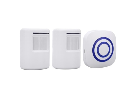 Alarma de Monitor Inalámbrico HURRISE Alarma de Timbre Inalámbrico Detector de Movimiento con 2 Sensores y 1 Receptor