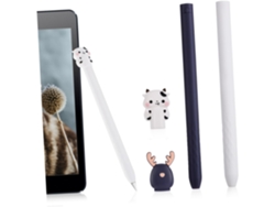 Funda De Silicona De 2 Piezas Para Lápices Ópticos - Protección De Última Generación - Diseño Decorativo Antideslizante Con Animales