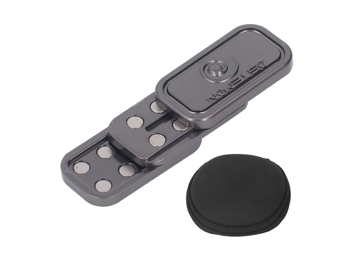 Slider Magnético De Alívio De Estresse 3 Camadas Metal Prata Preta Brinquedo Sensorial Adulto