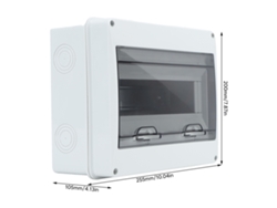 2026as-caja De Interruptores De Superficie Impermeable 12 Vías Para Distribución Eléctrica Exterior Hogar