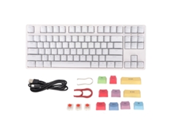 Teclado Mecánico Gamer Cableado De 87 Teclas Blanco