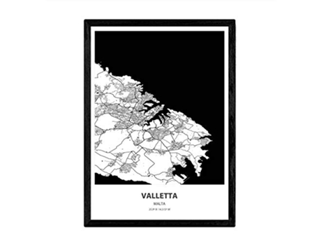 Poster NACNIC Mapa de Valletta Malta (A3)