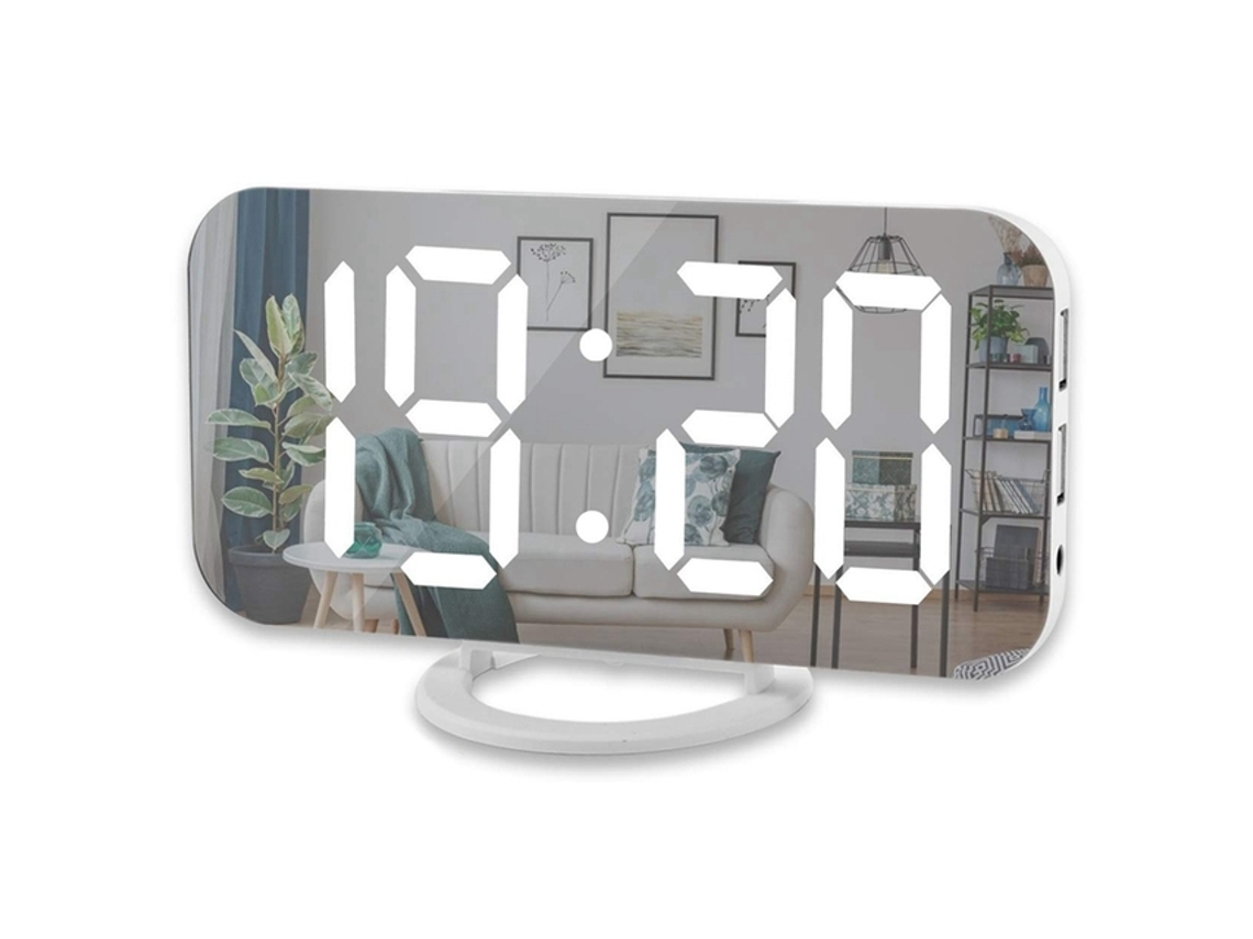 Reloj Despertador Digital LED con Espejo
