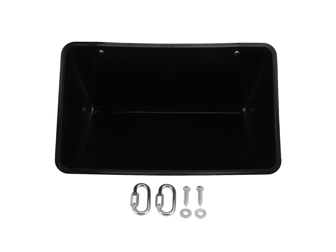 Comedero Colgante De Plástico Para Pollos, Cabras, Patos Y Aves De Corral Con Gancho Negro.