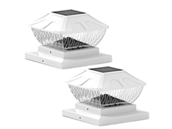 Rebe-luz De Pilar Solar Exterior Impermeable Ip65 Para Jardín Patio Cerca Puerta 6x6 Pulgadas Batería 600mah