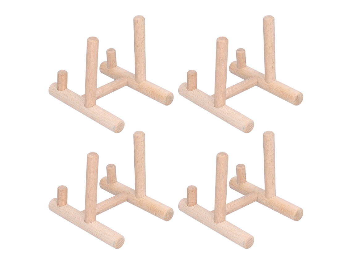 Expositor de 4 piezas, estilo cómodo, resistente y duradero, soporte para fotos, soporte decorativo para platos y manualidades.