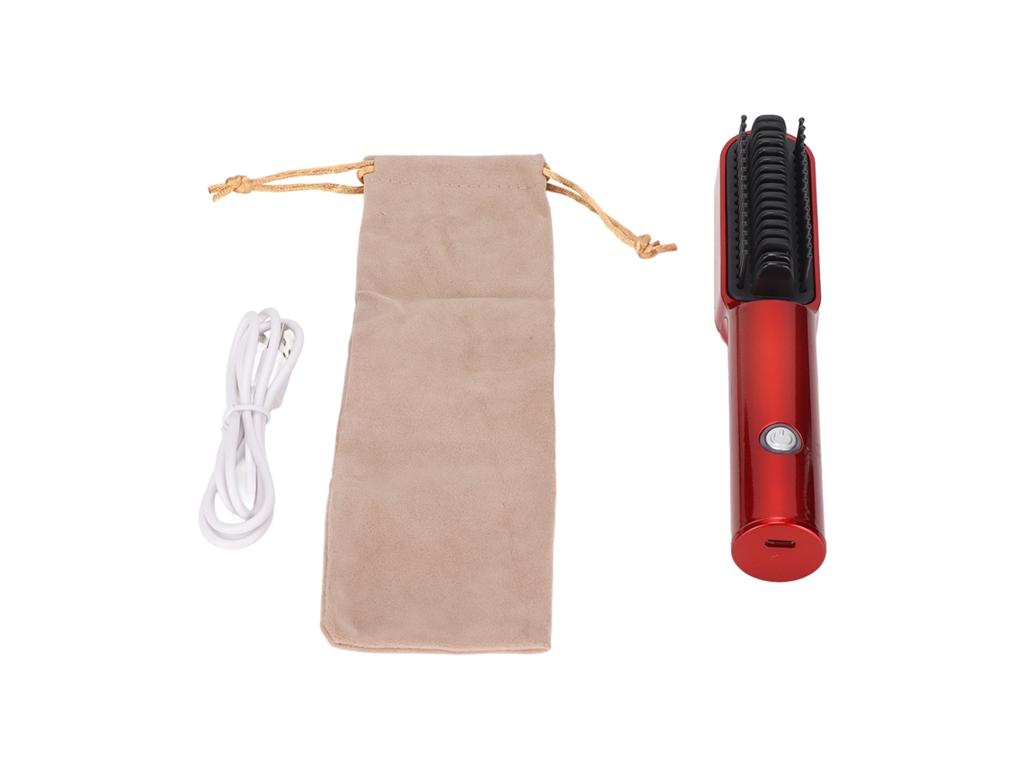 Pente Elétrico De Cabelo Com Carregamento Usb Seguro Pequeno Para Alisamento E Ondulação Ideal Para Casa E Viagem
