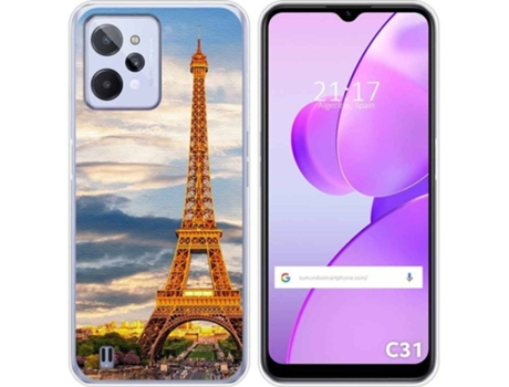 Carcasa para Realme C31 TUMUNDOSMARTPHONE Dibujos Paris Multicolor