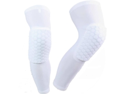 Protector de Pierna para Baloncesto Antideslizante Blanco (M)
