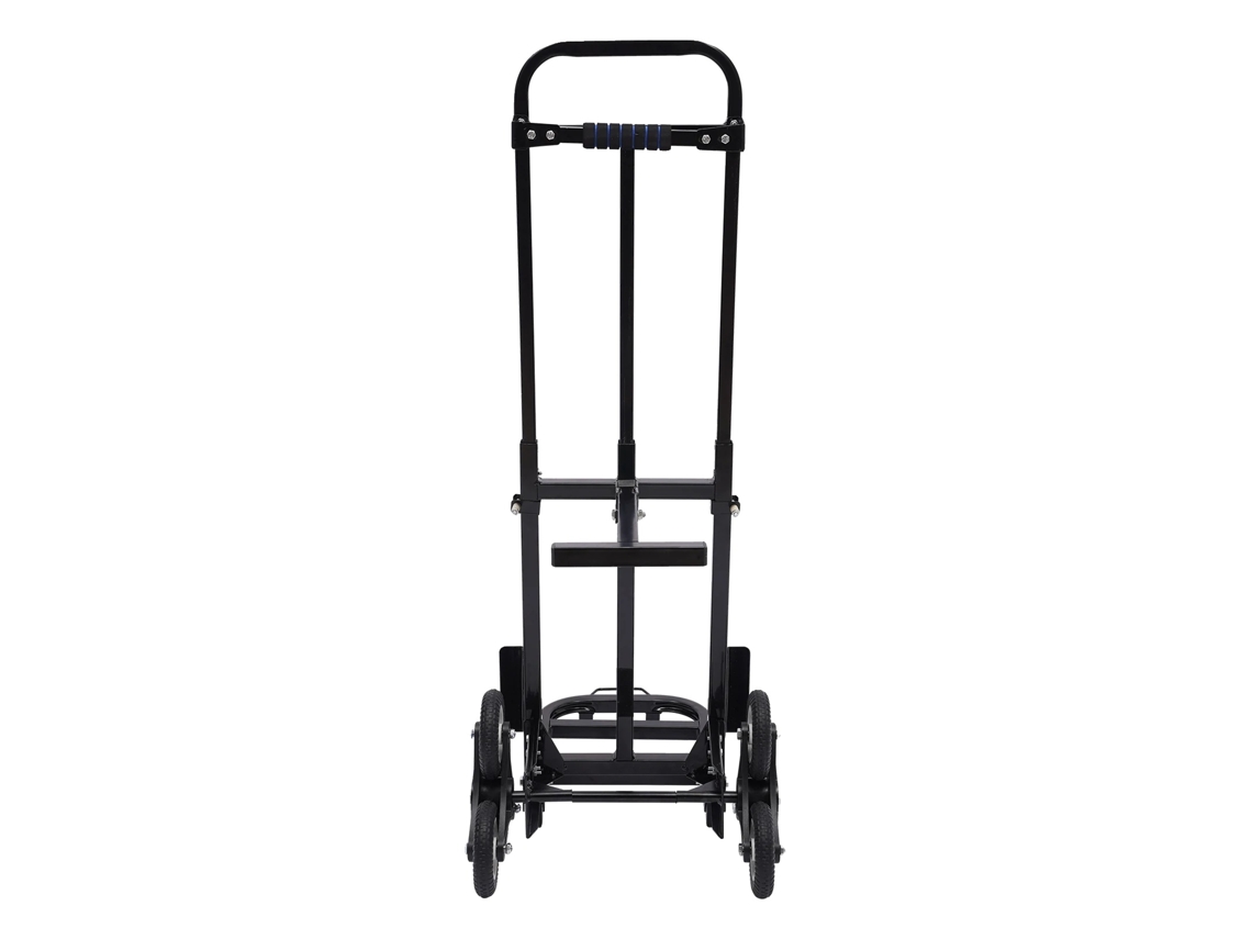 Escalera plegable para subir escaleras, capacidad de 210 kg, color negro.