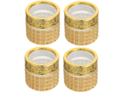 Lot De 4 Petites Bouteilles En Verre 10 G Cuelloleur Dorée Élégante Para Stockage Alimentaire Maison...