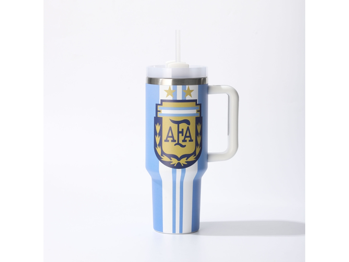 Vaso Térmico Inoxidable Selección Argentina Fútbol Copa 2026,emblema Afa Dos Estrellas, Botella Aislante Hincha Calidad Premium