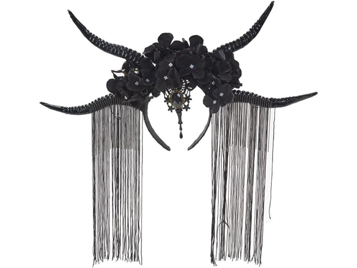 Diadema De Antílope Para Halloween Y Cuernos De Diablo - Diadema Gótica Para El Día De Muertos