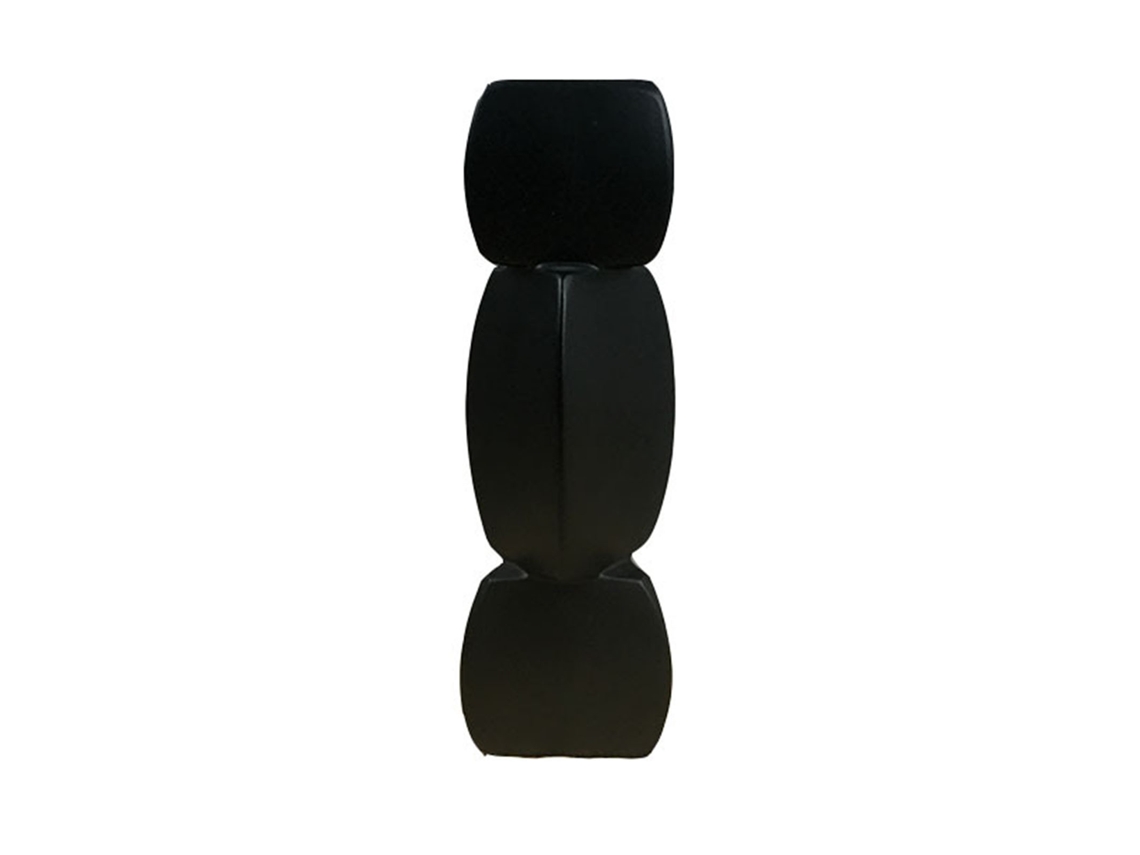 Pequeño Jarrón De Cerámica Negra Con Forma De Raíz De Loto, Decorativo Para Salón, Dormitorio U Oficina.