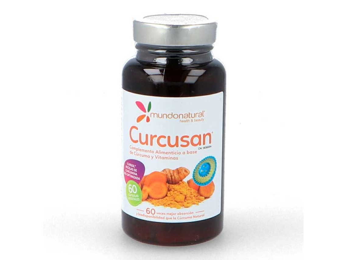 Complemento Alimentar MUNDO NATURAL Curcusan 60 Cápsulas