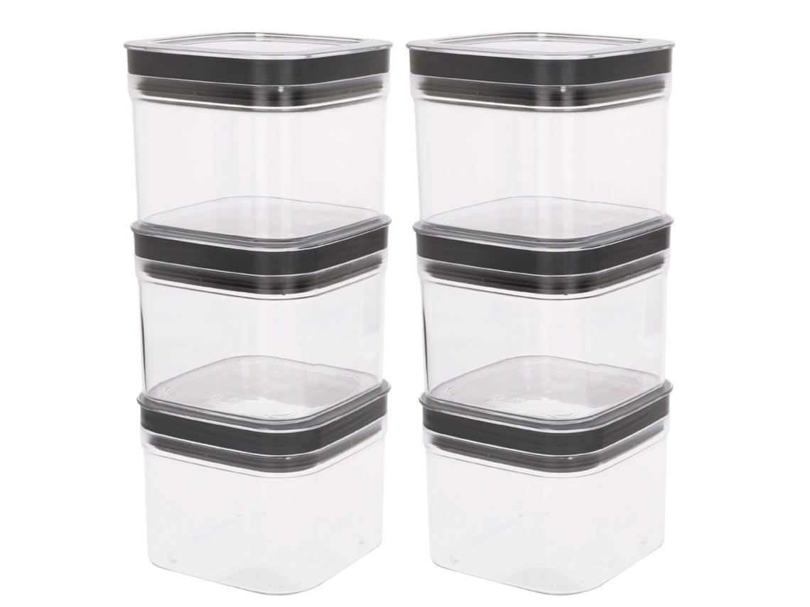 Curver Pack 6 Botes Plástico Herméticos Multiusos (0,8l)