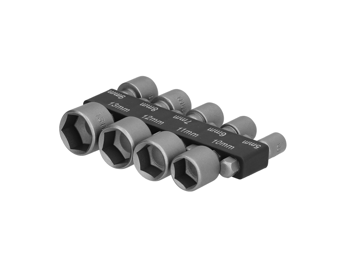 Kit De 9 Adaptadores, Puntas, Tornillos Y Tuercas Para Llave Allen, De 5 A 13 Mm, De Acero Cromo-vanadio, Para Herramientas Eléctricas.