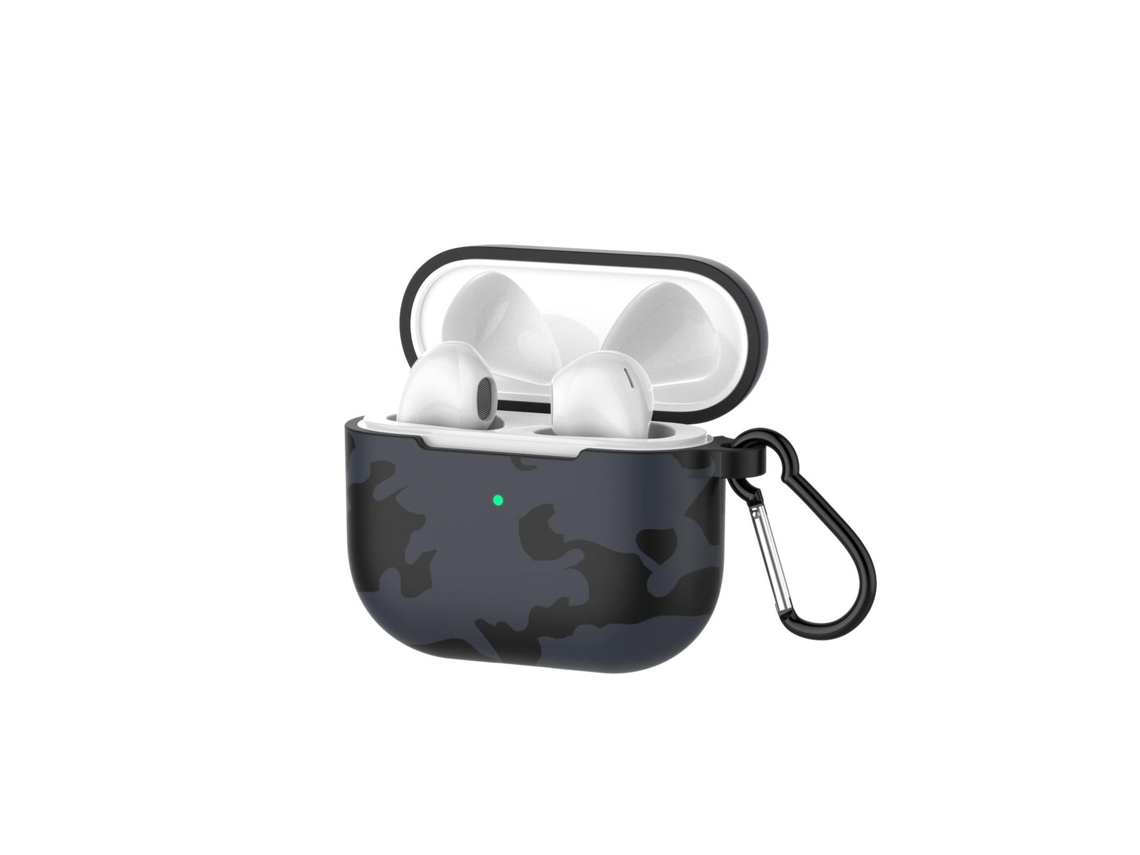 Mali capa de Silicone para Fone de Ouvido Sem Fio 3 2021 com Proteção Total e Carabiner