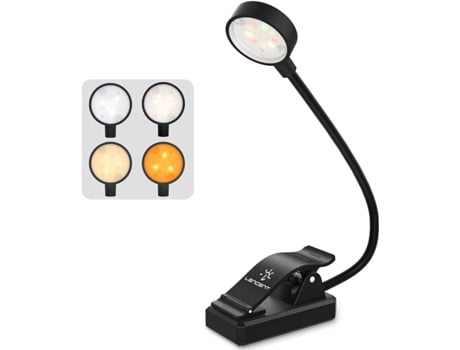 Lámpara de lectura recargable de 9 LED, lámpara de lectura de 12 niveles de brillo, Clip de lámpara de Clip para libros, lectores electrónicos, Kin...
