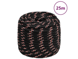 Cuerda De Barco Polipropileno Negra 18 Mm 25 M