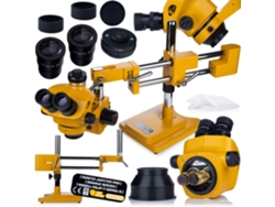 Microscopio trinocular Rosfix Jupiter Pro – 7x-50x | Cabezal de 360° | Soporte X/Y | Ideal para montaje en placas de circuito impreso (SMT)